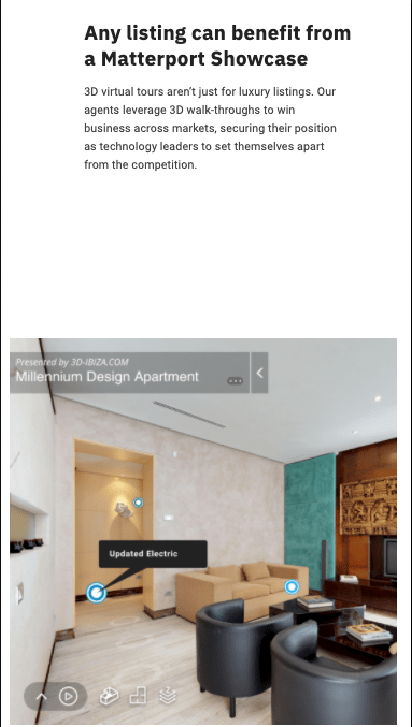 Matterport 3D scans of real estate truly is the future of real estate listings. With Matterport 3D scans, your real estate agent can list a 3D twin of your house, and people can virtually walk through your house without visiting the property. Another benefit of Matterport 3D scans, is that people can see exactly where certain facilities are, and see in detail what the layout of room, bedrooms etc are. 99% of buyers and sellers prefer real estate agents who offer Matterport 3D scans. We offer Matterport 3D scans in Pretoria, Pretoria East and North, Centurion, Irene, Midstream and Waterkloof.